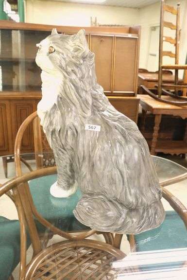 Plaster Cat Statue