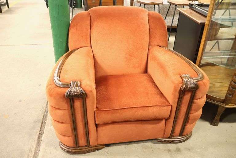 Art Deco Upholstered Armchair