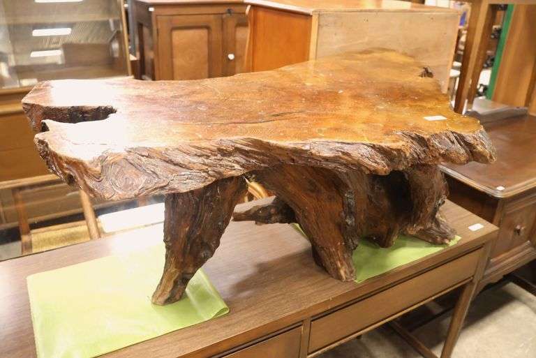 MCM Live Edge Slab Top Coffee Table