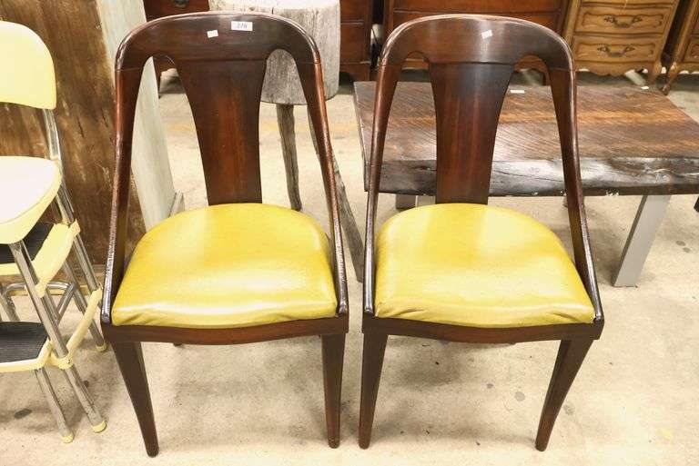 Pair Mahogany Klismos Side Chairs