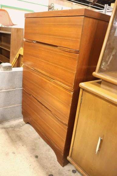 MCM Walnut Four Drawer Chest, Minor Wear