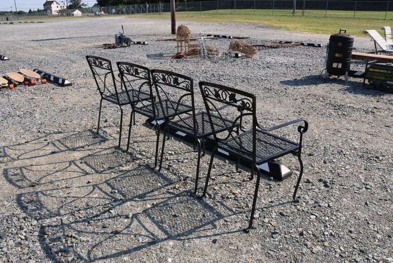 4 Wrought Iron Patio Chairs