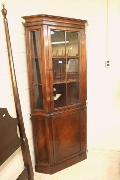 Modern Mahogany Corner Cabinet