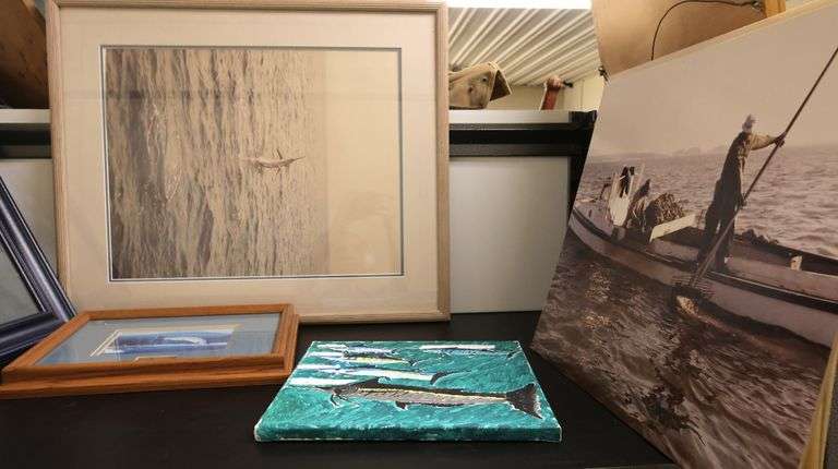 Lot of Paintings Photos & Prints of Fish & Waterman