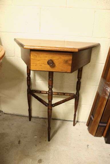Modern Spool Turned Side Table