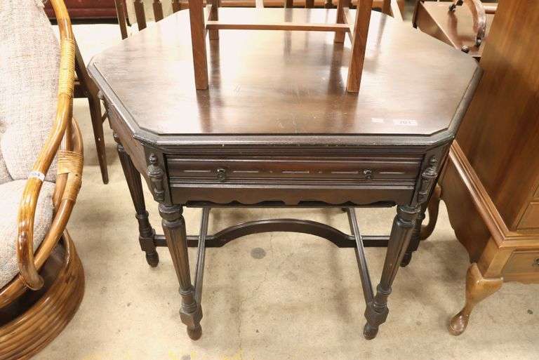 Depression Era Parlor Table, Marks on Top