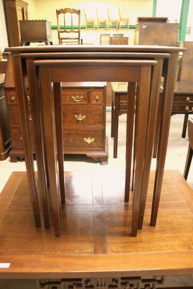 Biggs Inlaid Mahogany Nesting Tables