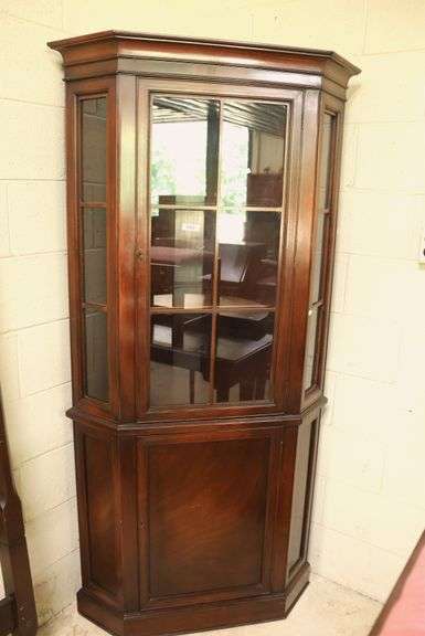 Modern Mahogany Corner Cabinet