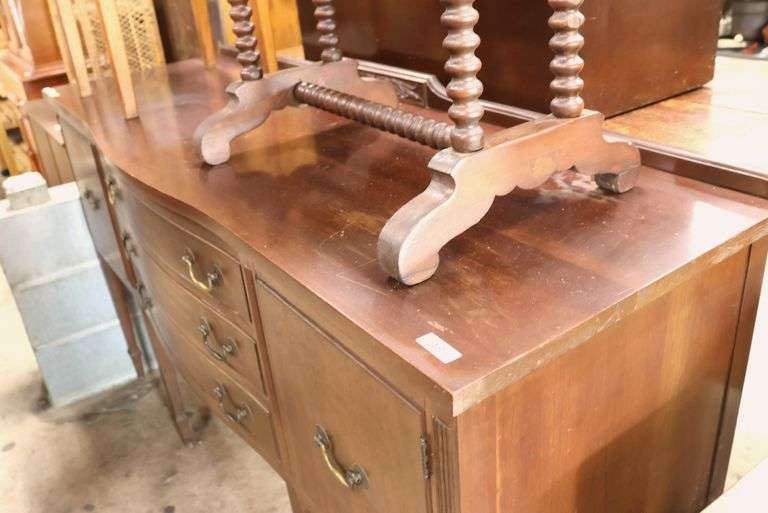 Finch Depression Era Solid Mahogany Sideboard, Minor Wear