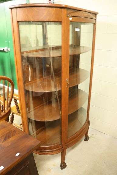 *NO STORAGE* Antique Golden Oak China Cabinet, As-Is