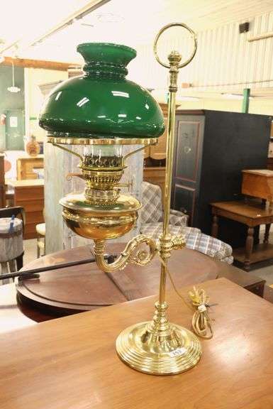 Vintage Brass Student Lamp