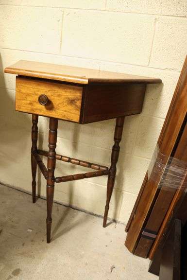Modern Spool Turned Side Table