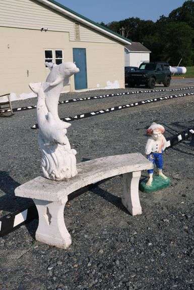 *NO STORAGE* Concrete Bench and Garden Sculptures