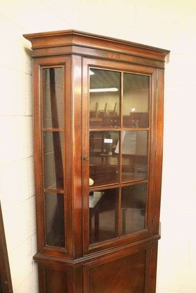 Modern Mahogany Corner Cabinet