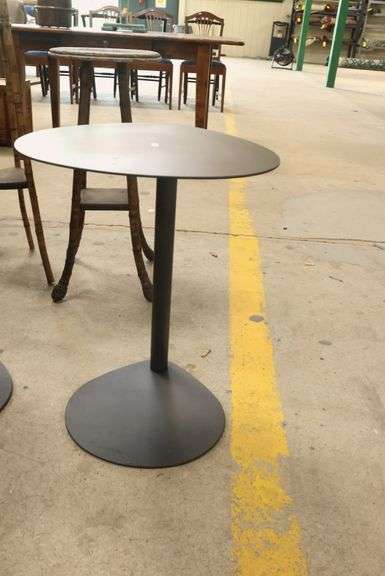 Pair Post Modern Metal Cocktail Tables