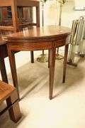 Colonial Revival Hepplewhite Style Inlaid Mahogany Card Table, Probably Potthast Bros.