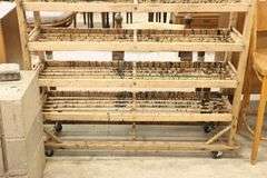 Antique Industrial Shoe Factory Rack