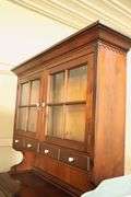 Vintage Farmhouse Pine Two Piece Stepback Cupboard