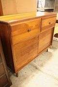 MCM Pine Louver Door Liquor Cabinet