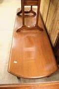 Modern Mahogany Drop Leaf Coffee Table