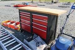 *NO STORAGE* Workbench, Aluminum Ladder, Step Ladder, Kobalt Battery Op Mower, Etc.