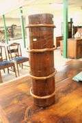 Asian Hewn Wood Umbrella Stand