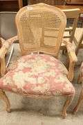 Pair French Provincial Style Caned Armchairs