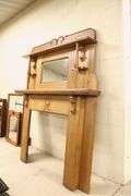 *NO STORAGE* Antique Golden Oak Mantel