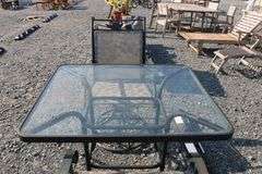 *NO STORAGE* Glass Top Patio Table and Chairs.