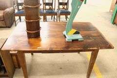 Vintage Farmhouse Pine Harvest Table