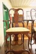 Queen Anne Style Dining Table and Six Chairs