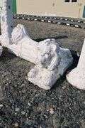 *NO STORAGE* Storm broken gazing ball, Concrete Lions, Bird Baths Etc.