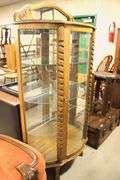 *NO STORAGE* Modern Oak China Cabinet