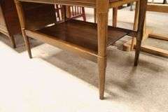 MCM Walnut and Laminate End Table