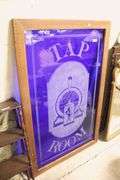 Vintage Etched Glass Tap Room Sign