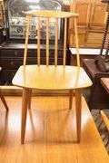 Danish MCM Teak Pop-Up Extension Table and Four Chairs