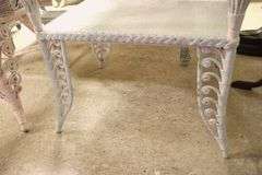 Painted Wicker Two Tier Stand