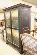 Modern Fox Hunt Themed Painted Wardrobe