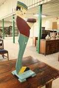 Vintage Folk Art Figural Dumbwaiter