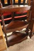 Victorian Walnut Corner Etagere