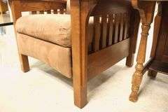 Modern Arts & Crafts Style Oak Recliner