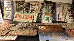 Collection of Vintage Automotive License Plates
