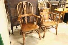 Pair Welsh Style Windsor Armchairs