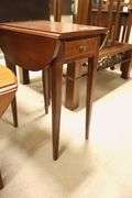 Cabinet-Made Mahogany Drop Leaf End Table