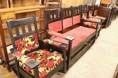 5pc Stickley Brothers Arts & Crafts Oak Parlor Set