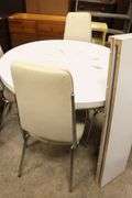 MCM Retro Laminate and Chrome Dining Table and Four Chairs