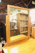 Antique Golden Oak Dresser with Mirror