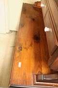 Vintage Farmhouse Pine Two Piece Stepback Cupboard