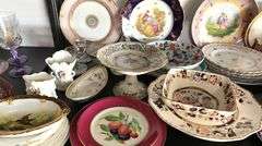 Lot of Vintage & Antique China / Porcelain Dishes, Italian Ceramic Asparagus Dish Etc.