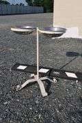 Wrought Iron and Stainless Steel Bird Bath